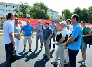 Представники ФЛАУ проінспектували у Луцьку реконструкцію стадіону «Авангард»